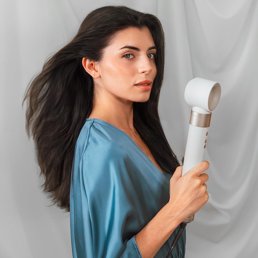 Cecotec - Brosse Airglam 10en1 - 1400W, céramique, 3 vitesses, 3 températures