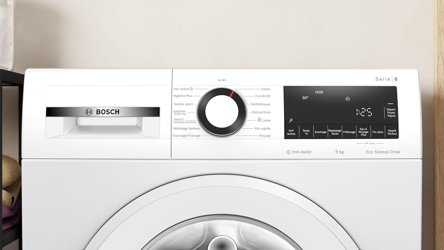 Bosch - Série 6 lave-linge 9kg 1400trs/min blanc compact WGG244Z3FR
