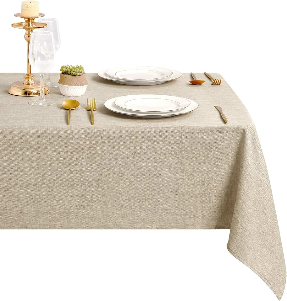 DWCN - nappe rectangulaire 135x160cm - lin, imperméable, anti-tache