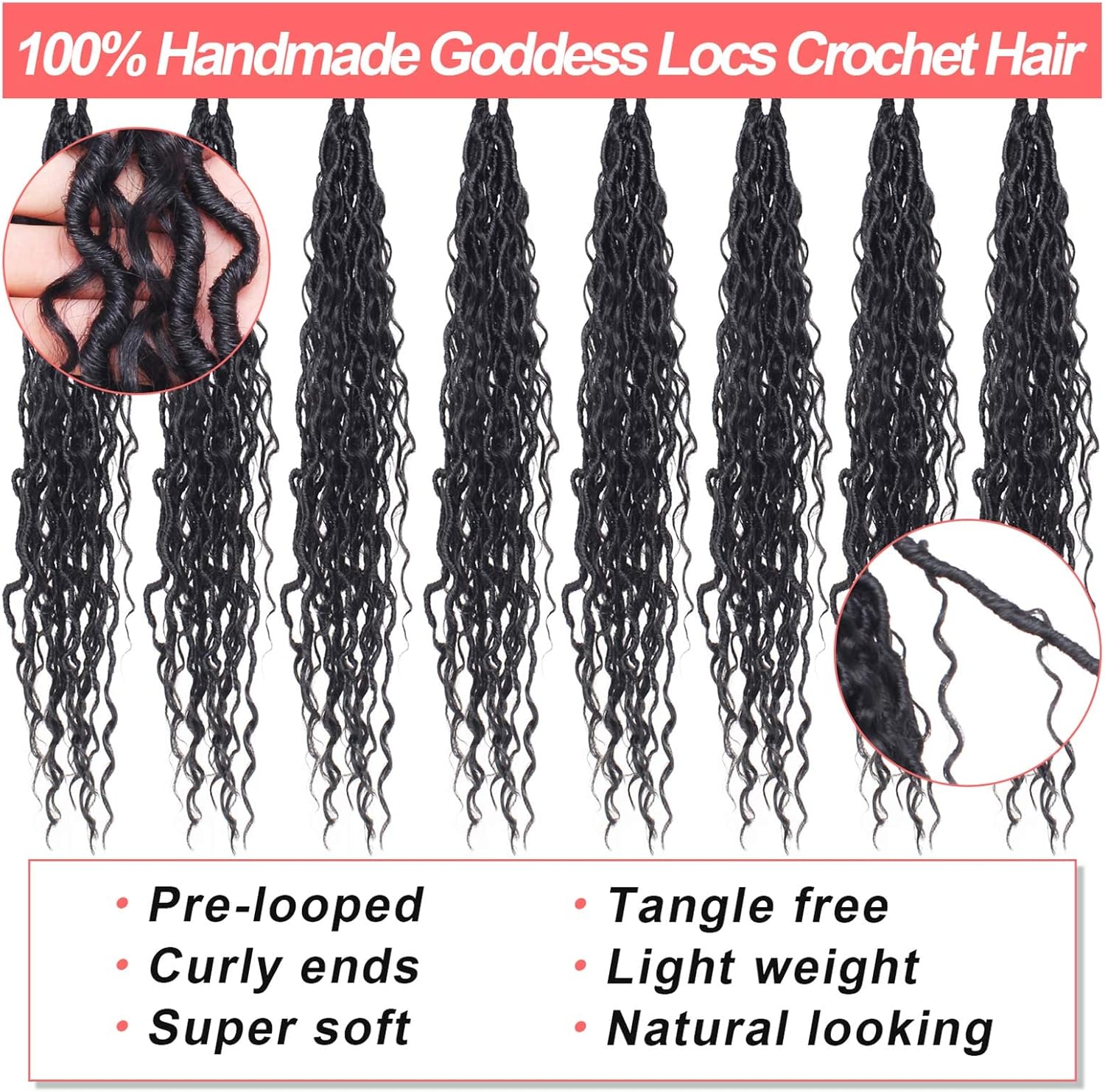 Xtrend - River Goddess - 14 pouces - faux locs crochet bouclés synthétiques