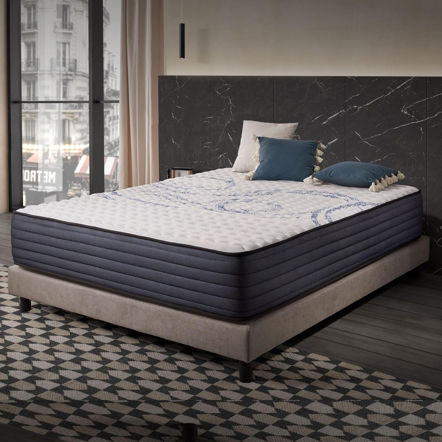 NATURALEX - PerfectSleep - 160x200 cm - mémoire de forme, latex, ferme, 7 zones