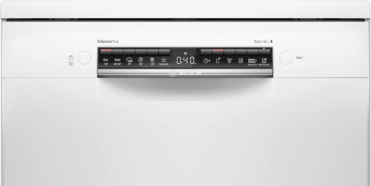 Bosch - Série 4 60cm, 12 couverts, silencieux, Home Connect