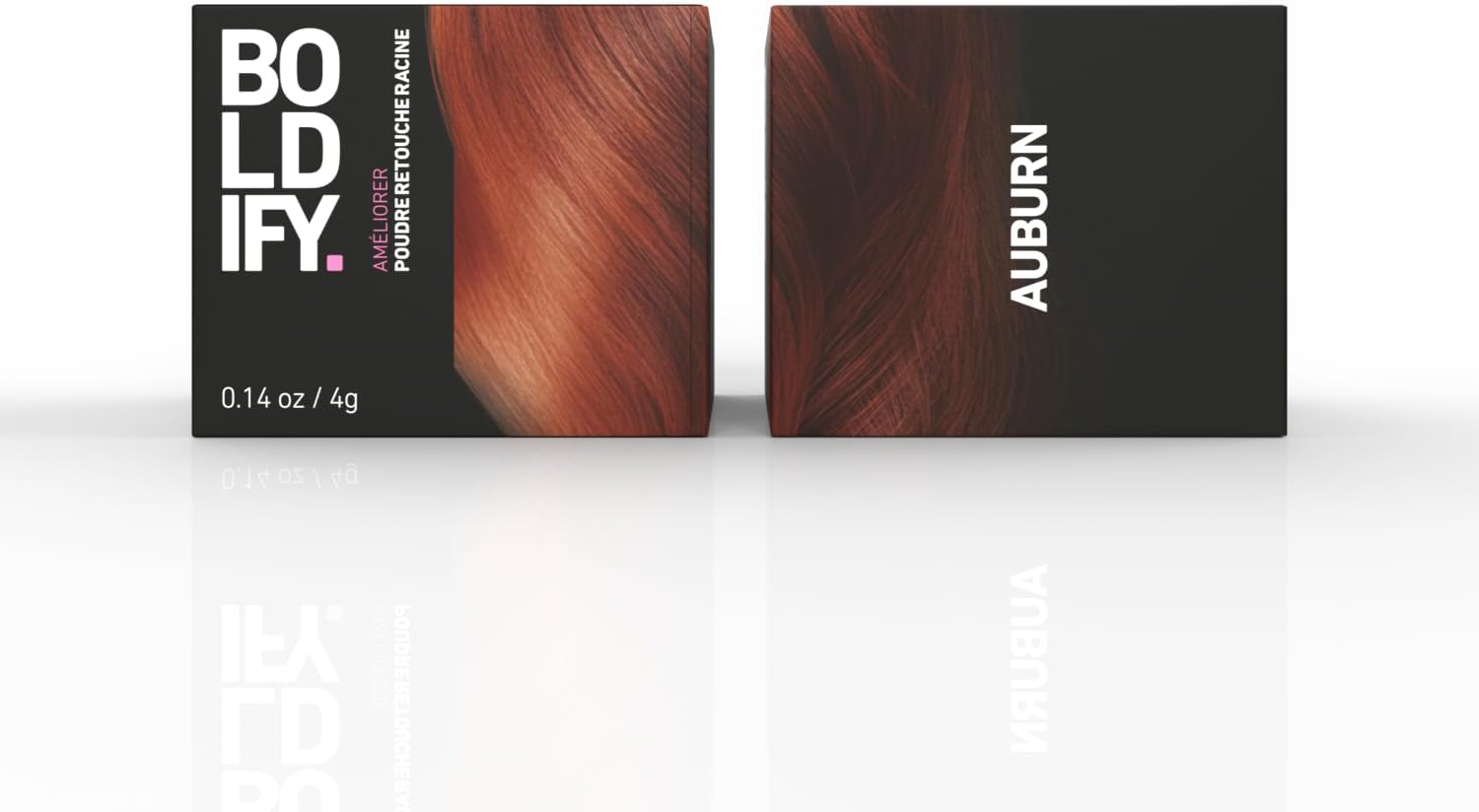 BOLDIFY - poudre racine cheveux Auburn - 4g - couvre gris instantané