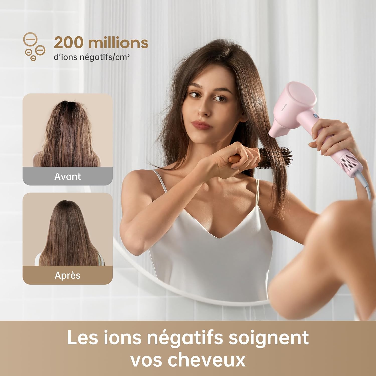 Dreame - Hair Gleam - 330g - moteur 110 000 t/min, ions, vitesse rapide