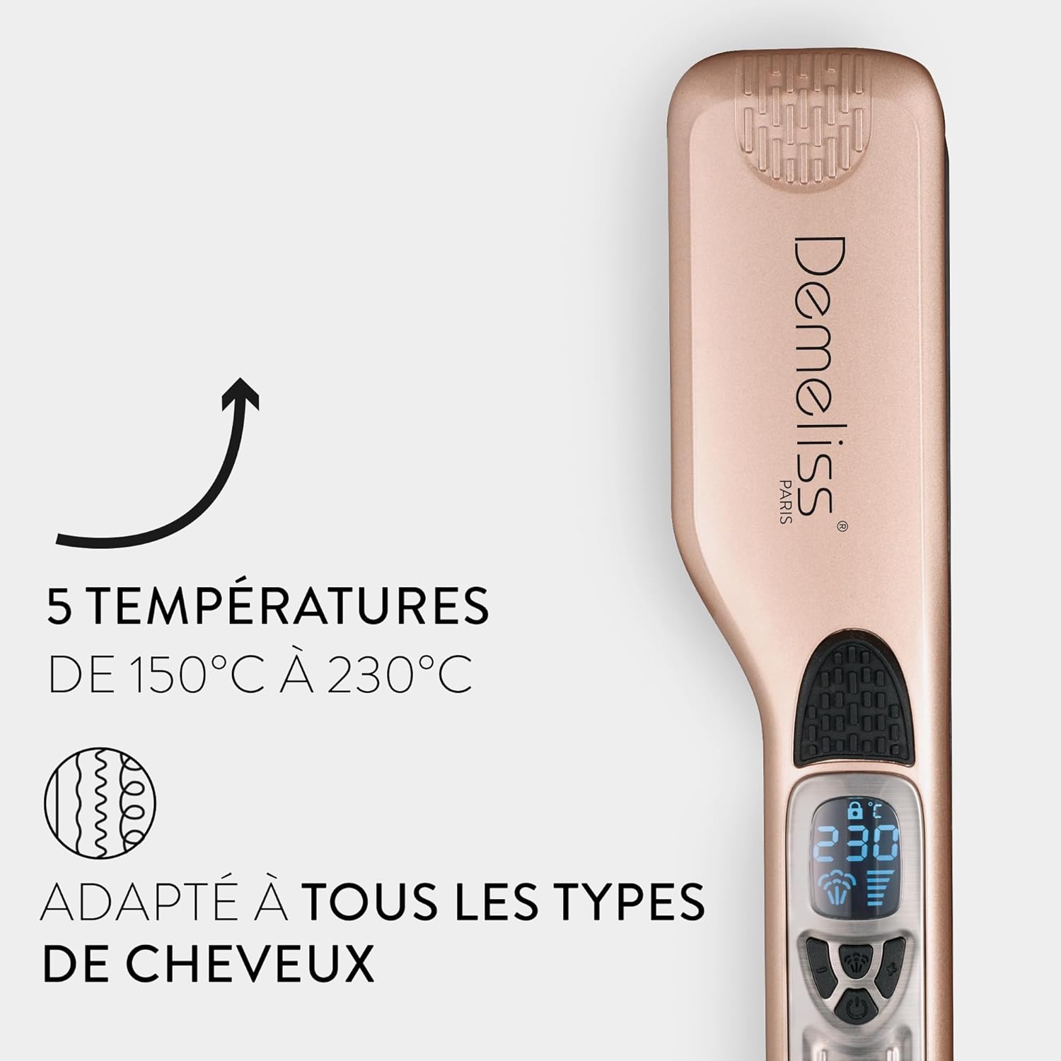 Saint Algue - Demeliss Smooth Ritual - lisseur vapeur, hydratation intense, tous cheveux - Titanium SMOOTH RITUAL