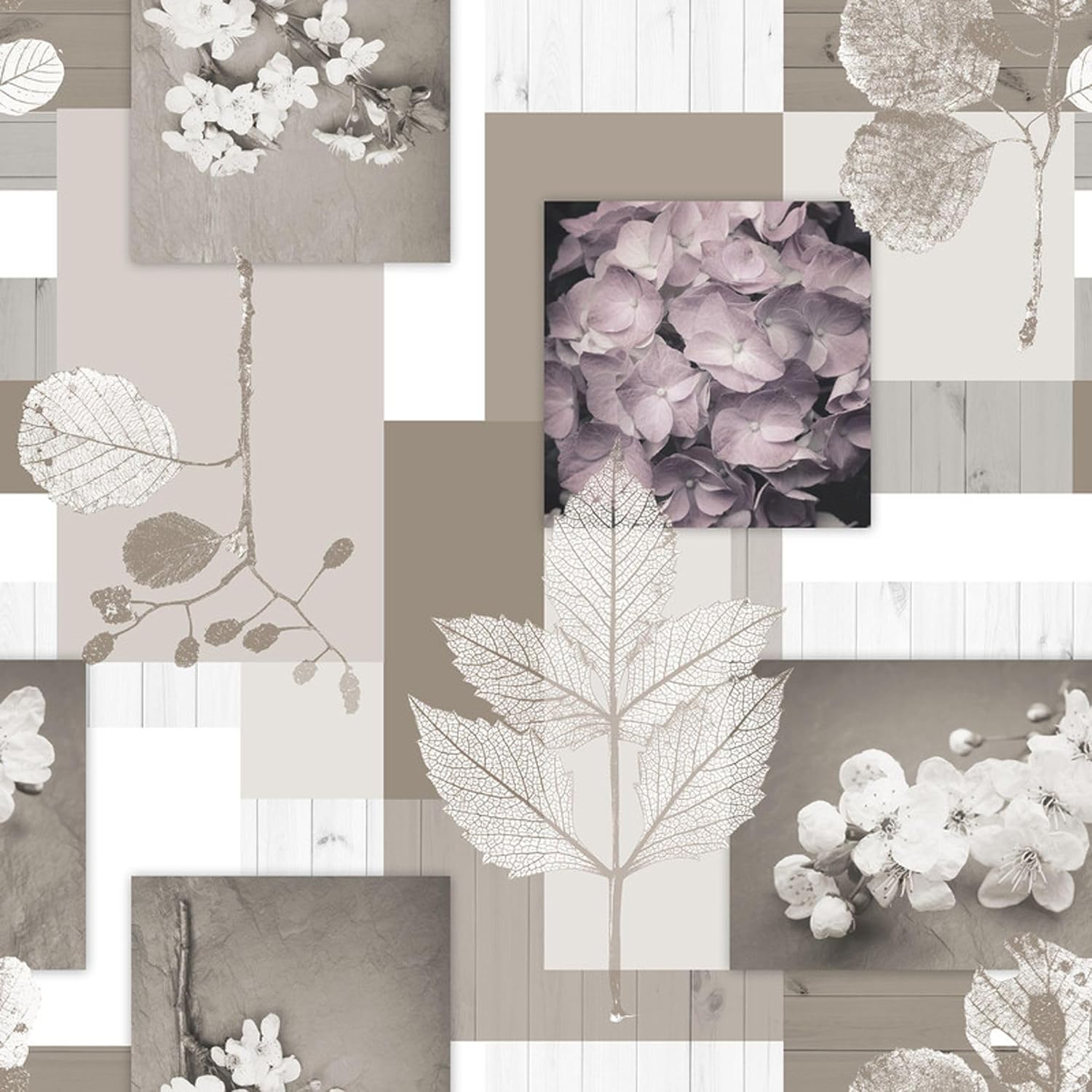 Nappe en toile cirée - Zen Feuilles - 140x140 cm - Anti-taches, imperméable