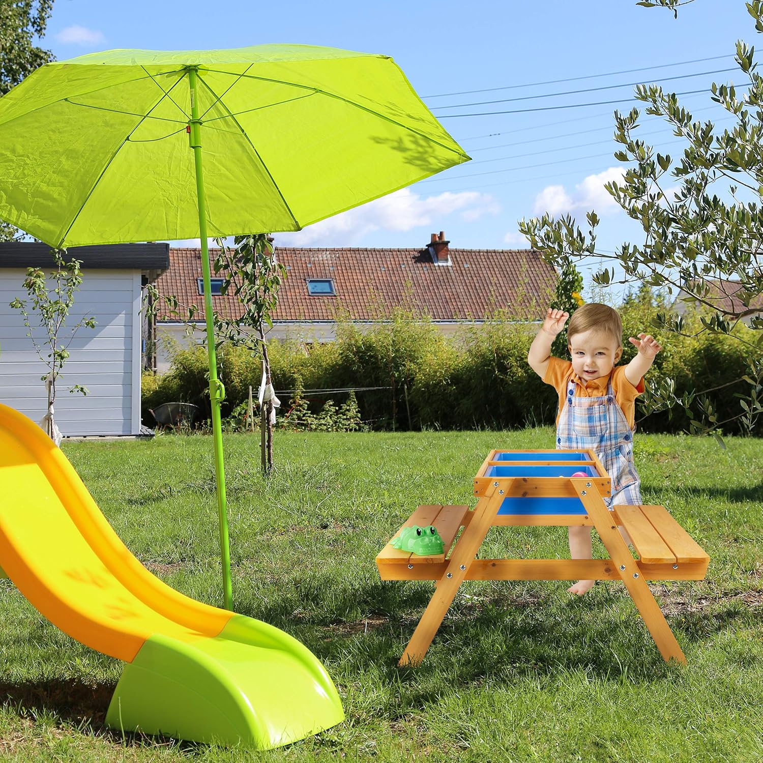 Relaxdays - Ensemble chaise table enfants 49x90x85 cm bois 2 en 1