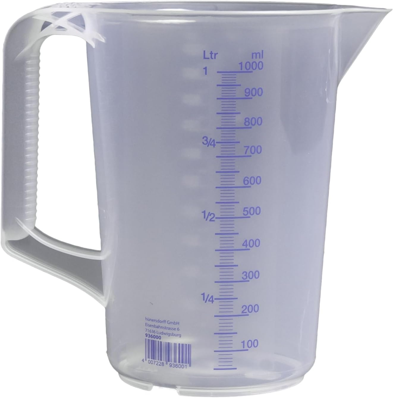 Hünersdorff - récipient gradué transparent - mesure précise - 936000