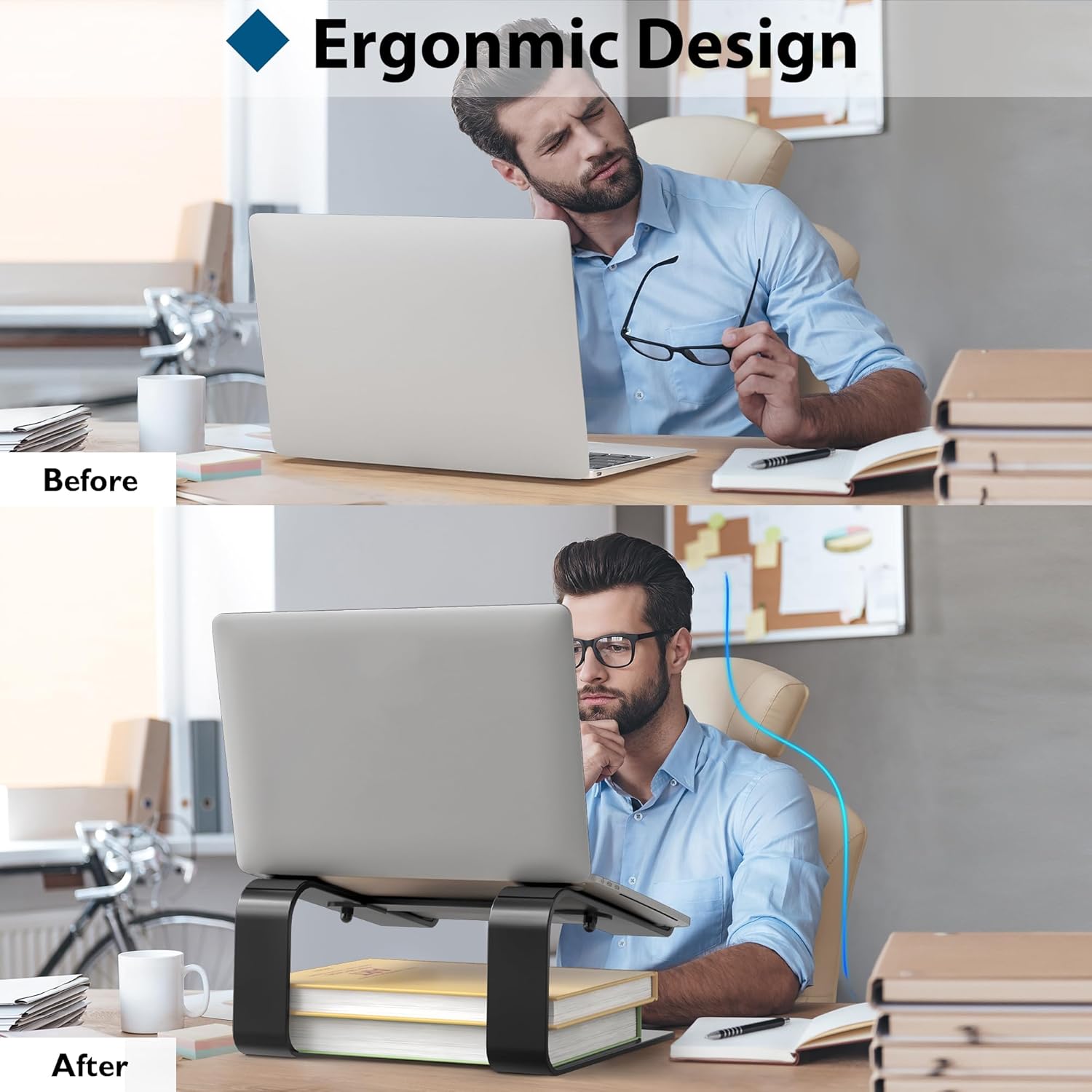 BONTEC - Support PC portable ergonomique 10-17,3