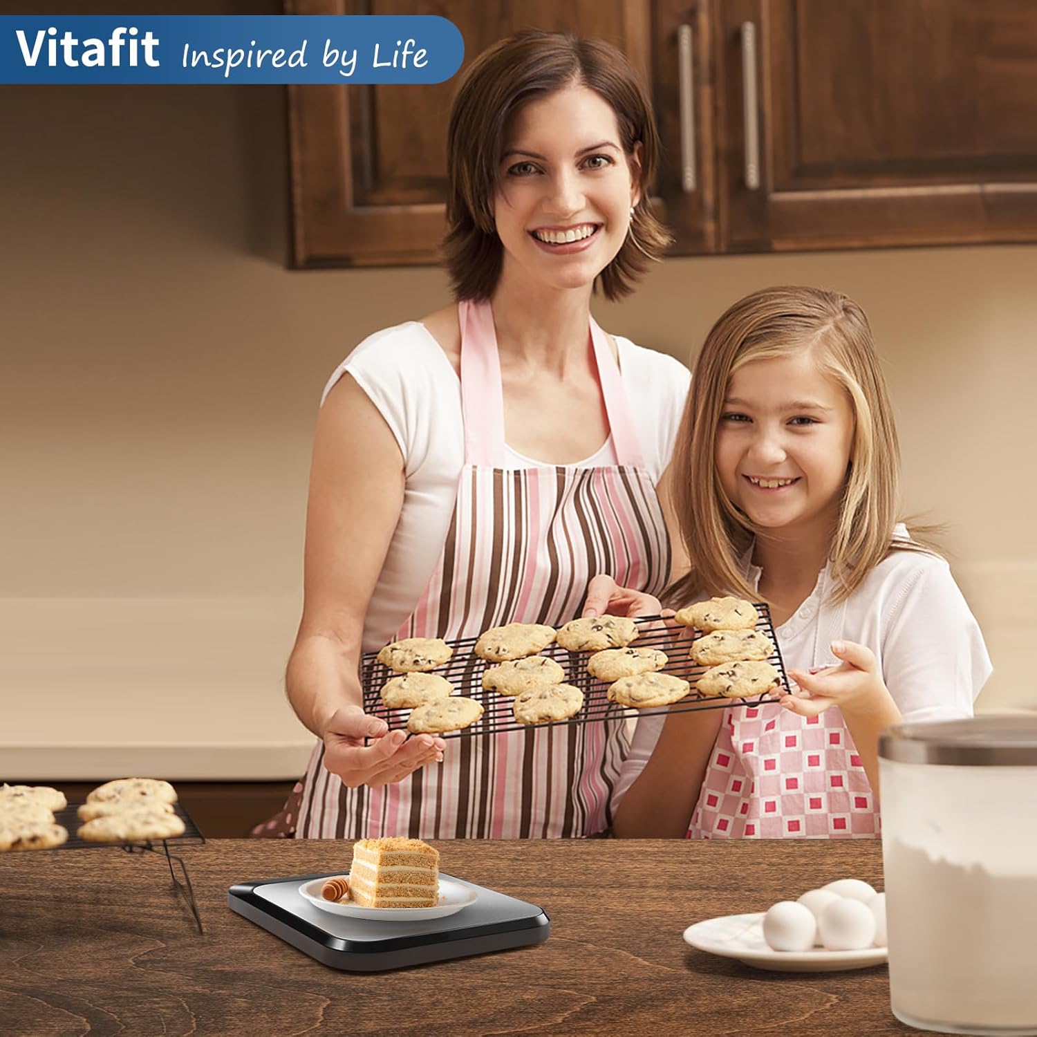 Vitafit - Balance numérique 10kg - inox - tare, 6 unités, pro