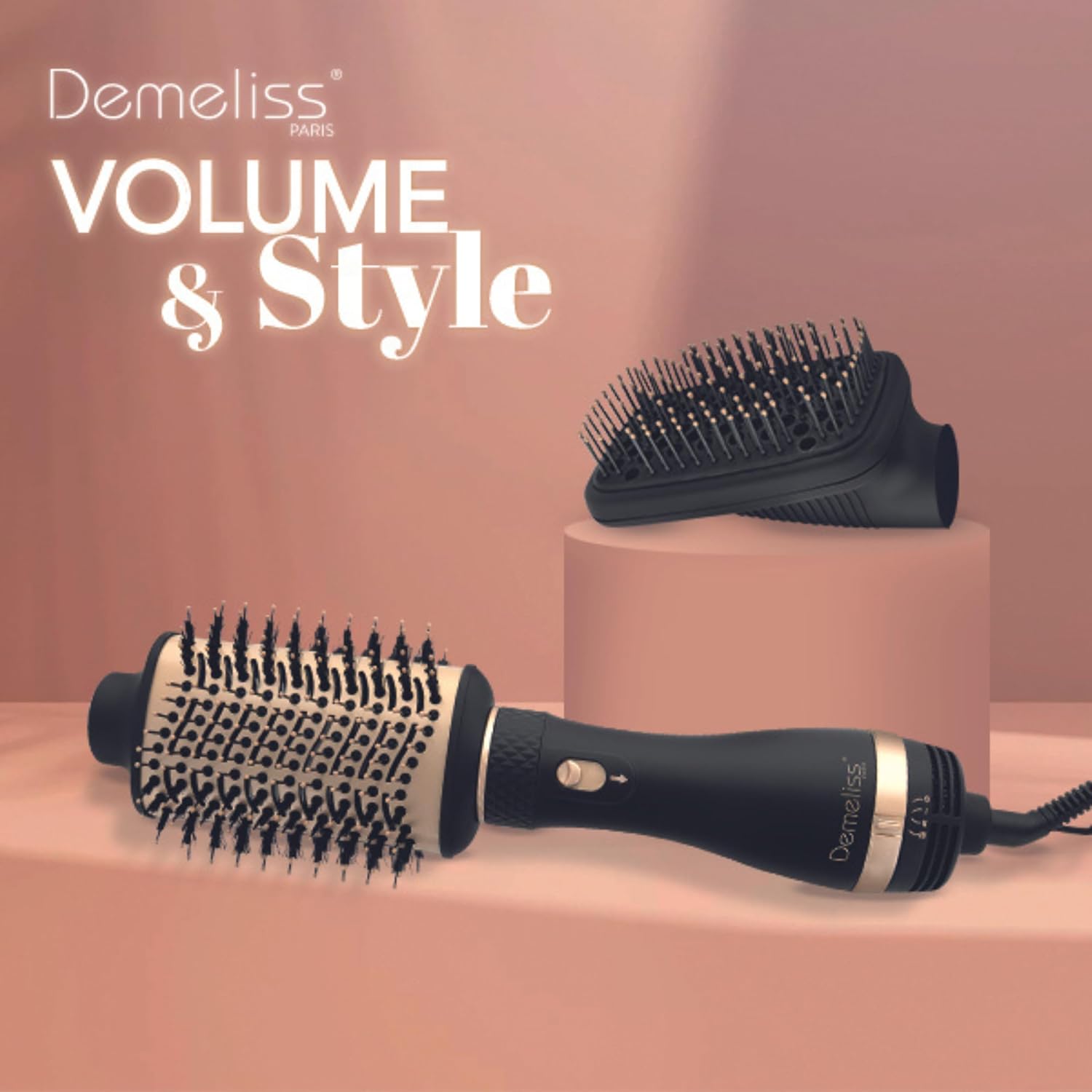 Saint Algue - Demeliss 2en1 - brosse coiffante 2 têtes, céramique