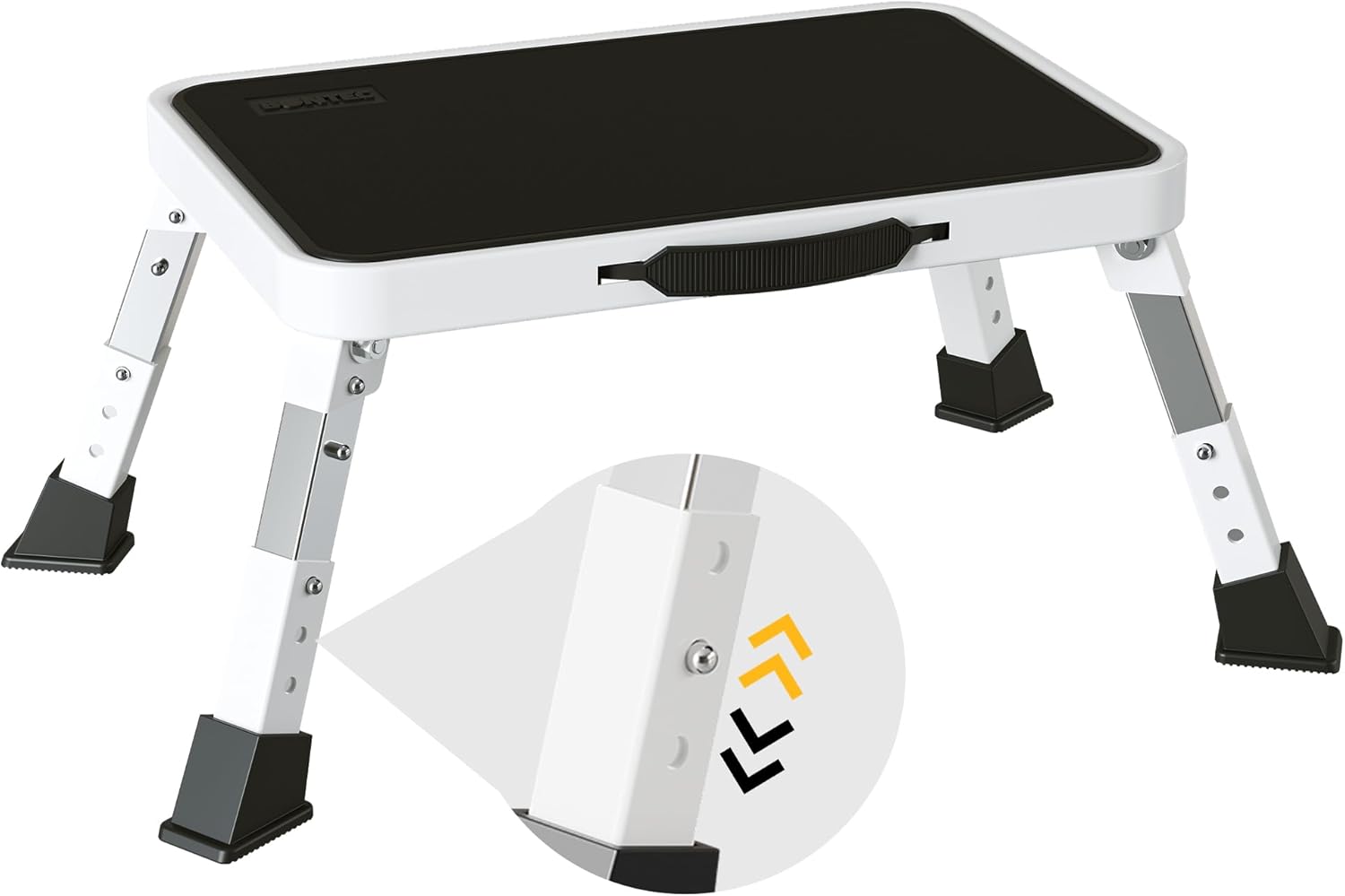 BONTEC - Marchepied pliable 3 marches, 150 kg, antidérapant, compact