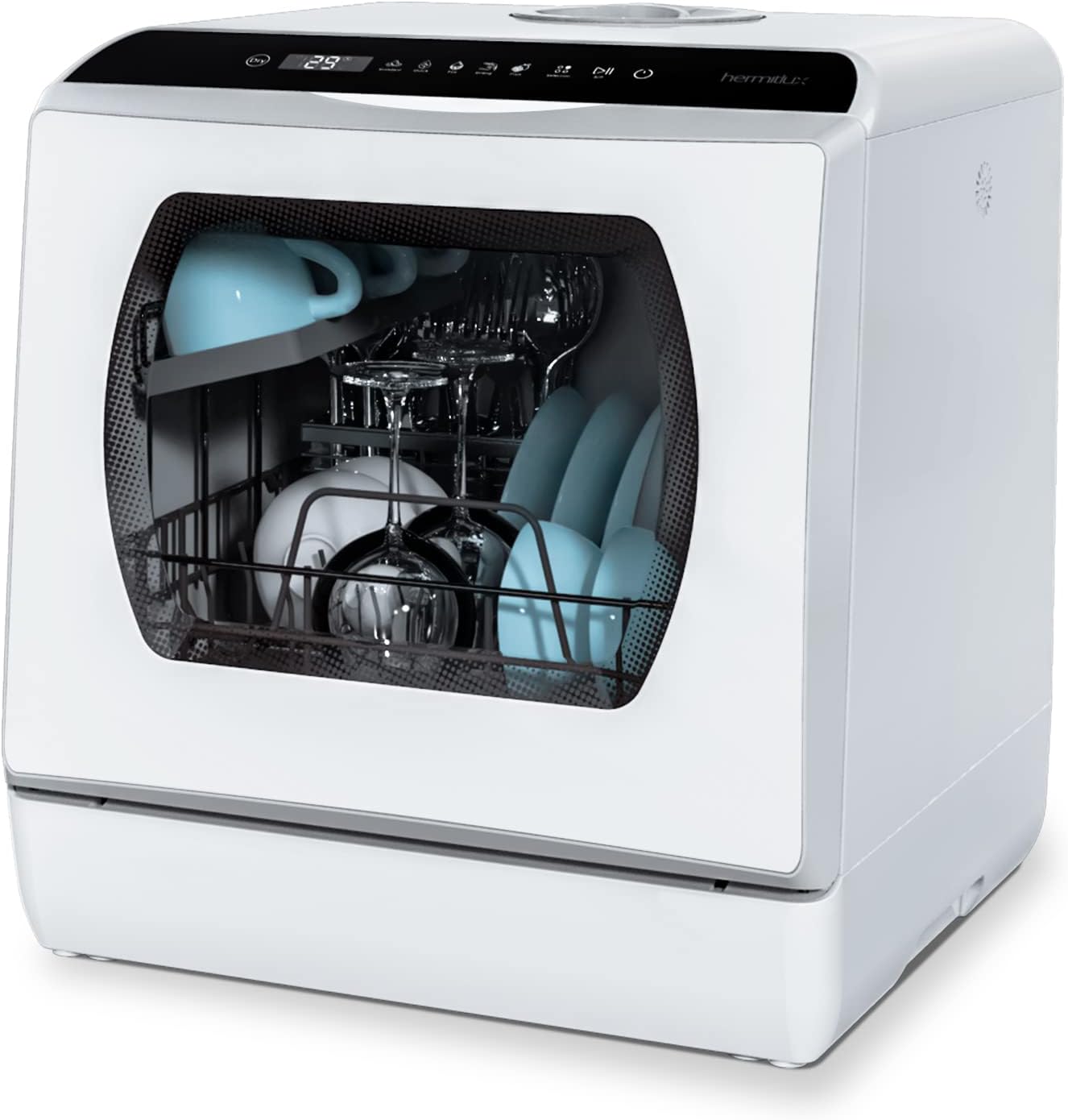 Hermitlux - Mini lave-vaisselle - 43 cm - 4 couverts, sans raccord eau