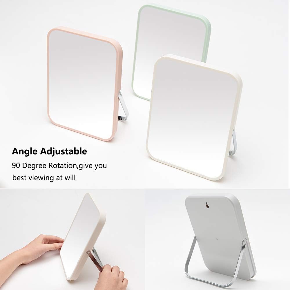 YEAKE - miroir de table pliable 20,3 cm, support métal, rotation 90°