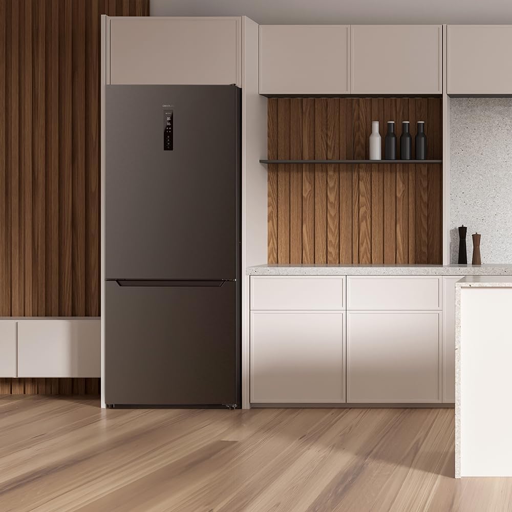 Cecotec - Bolero CoolMarket Combi 356 - 356L inox - No-Frost, Multi Airflow, congélation rapide