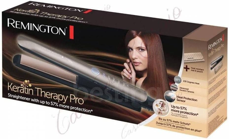 Remington - lisseur céramique S8590 - plaques 110mm - soin à la kératine, contrôle digital, S8590