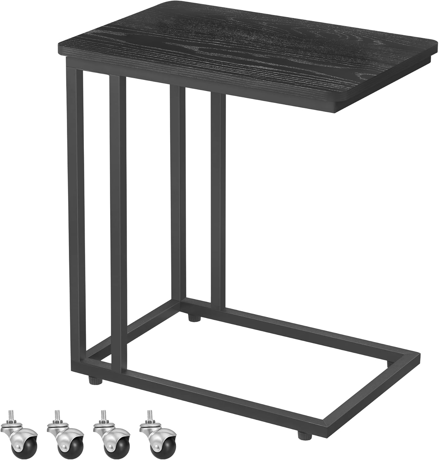 VASAGLE - Table d’Appoint Moderne - acier, roulettes, montage facile - LNT050B56