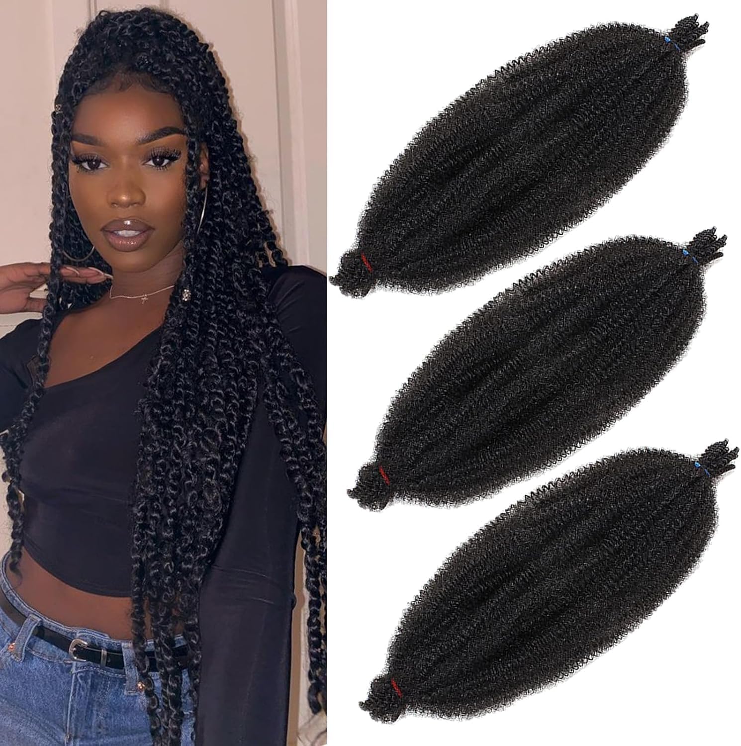 Xtrend - Marley Twist - 45,7 cm - 3 paquets mèches crochet synthétiques