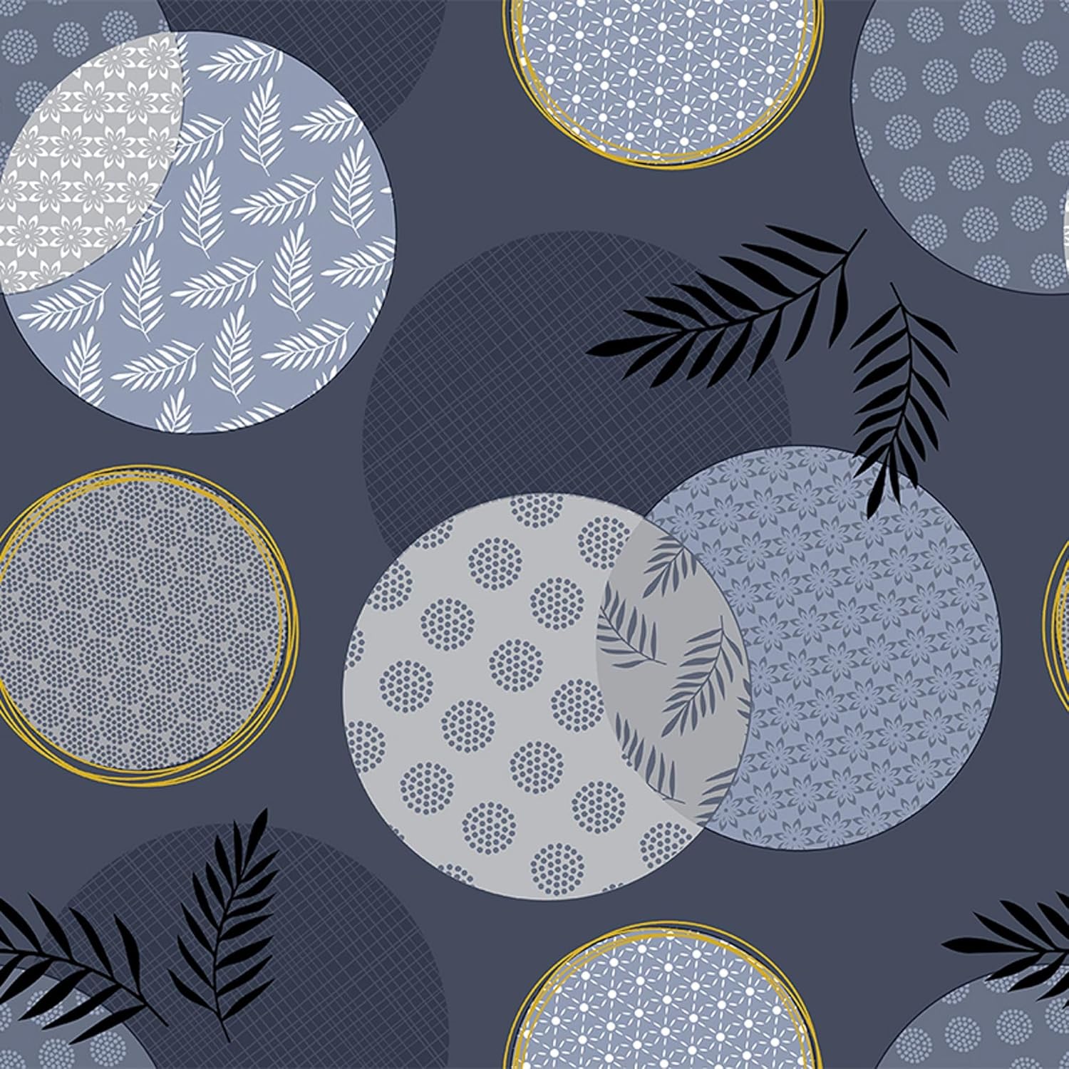 Nappe en toile cirée - Lens Bleu - 250x140 cm - Anti-taches, imperméable