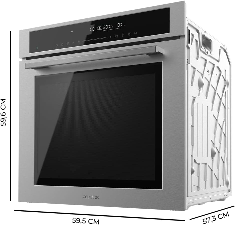 Cecotec - four encastrable 60cm, 72L, 2900W, 12 fonctions, SM406000
