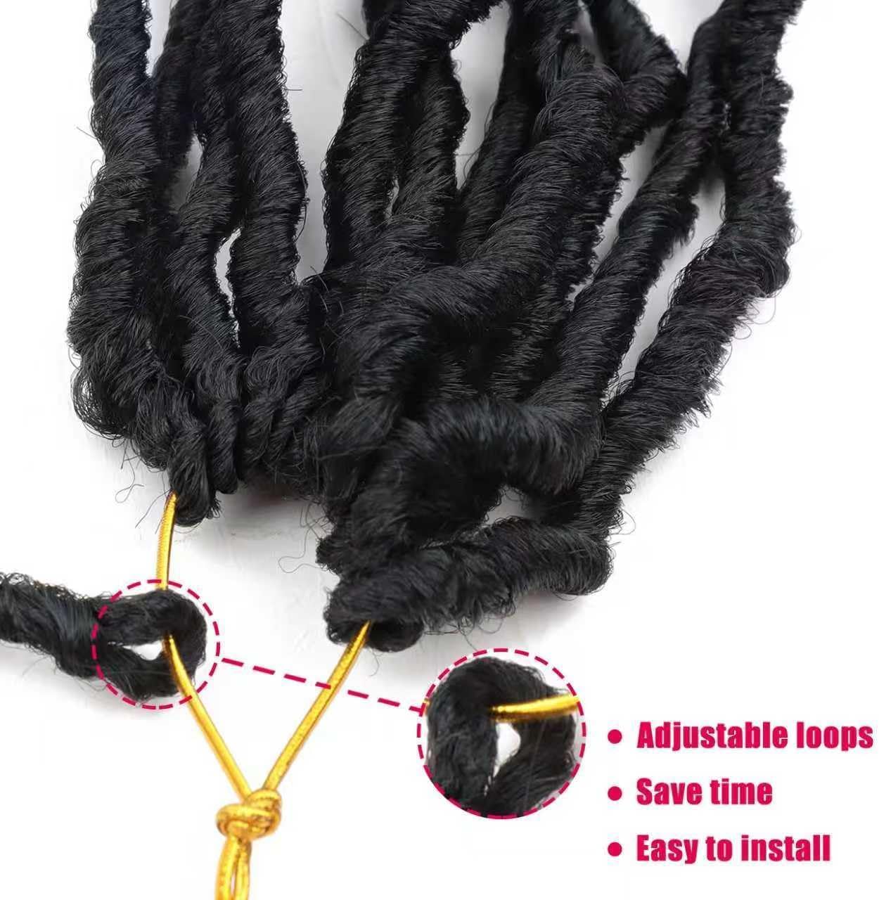 Faux Locks - Crochet Braids 8 packs - 45,7 cm - cheveux bouclés, tresses africaines