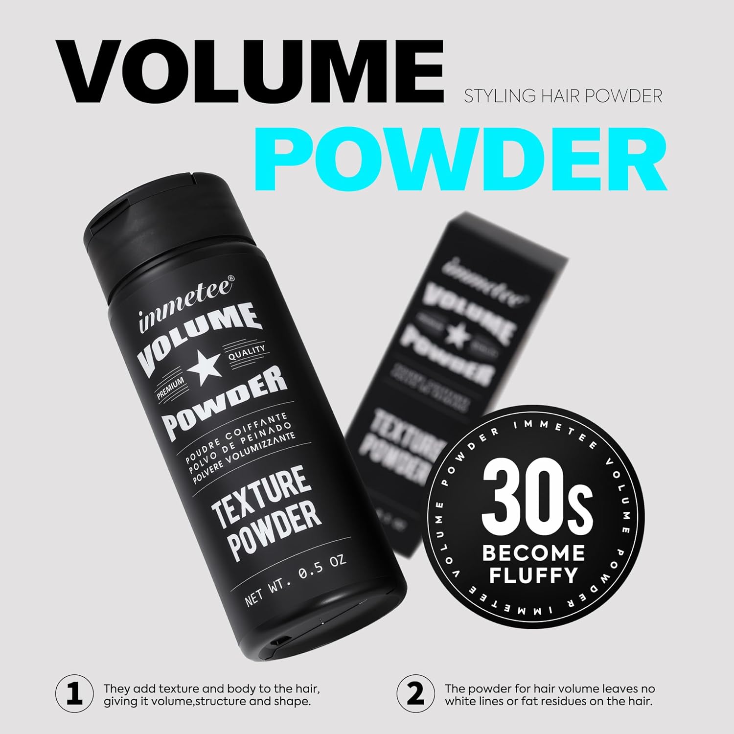 immetee - Poudre Volumisante Cheveux 2pc - volume racines, tenue longue durée