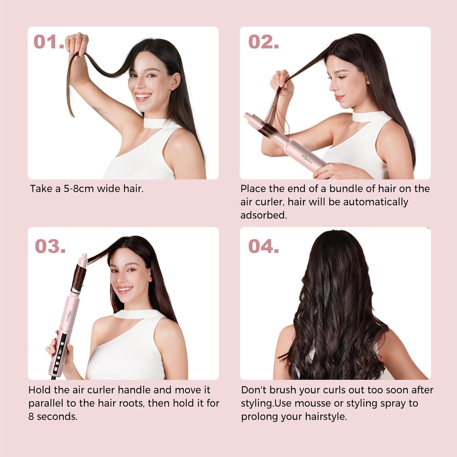 Atopskins - Air Styler 8 en 1, 1400W, 110000 U/Min, sèche-cheveux multifonction