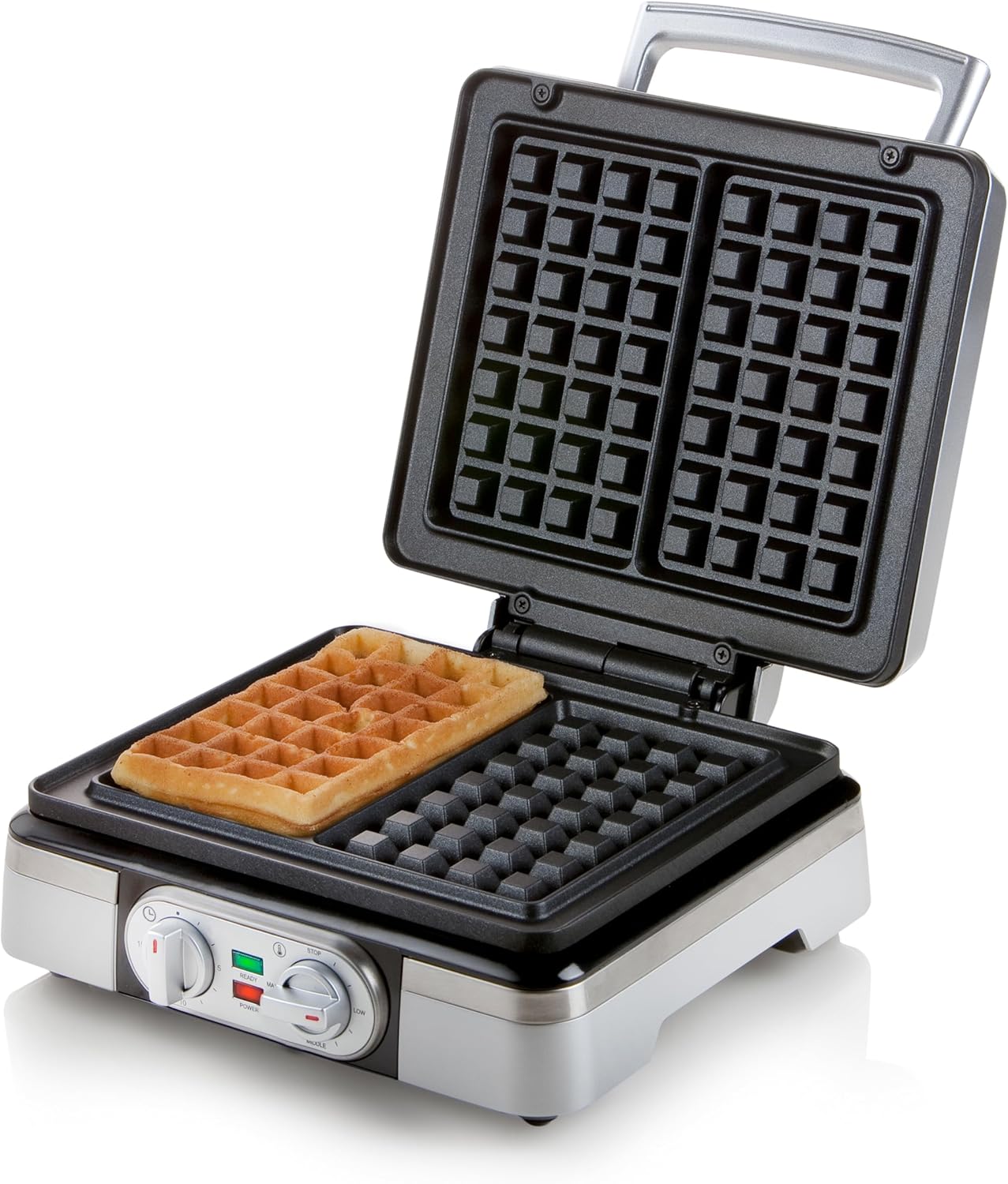 Domo - gaufrier minuterie - 4x7 cm - gaufres belges inox DO9149W