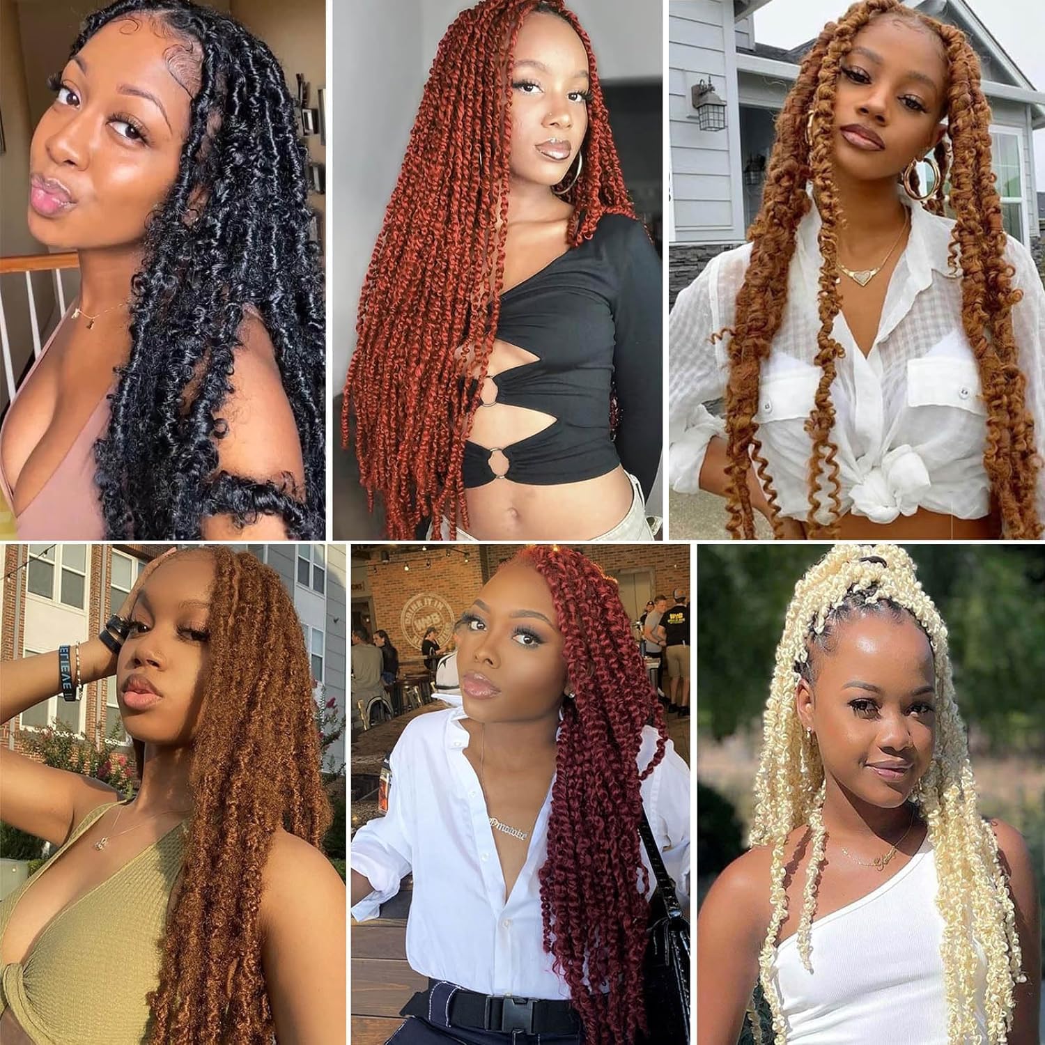 Xtrend - Spring Afro Twist, 16'' - 8 Packs extensions crépues blondes