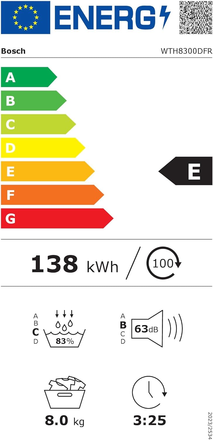Bosch - Sèche-linge Série 4 8kg pompe à chaleur compact - WTH8300DFR