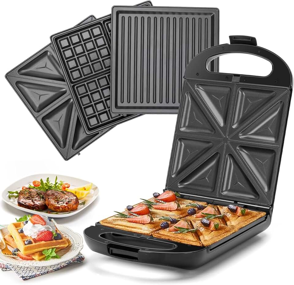 Taylor Swoden - Bruno 3 en 1 - 1200W - 4 sandwichs, plaques antiadhésives, rotation 180°, sans BPA