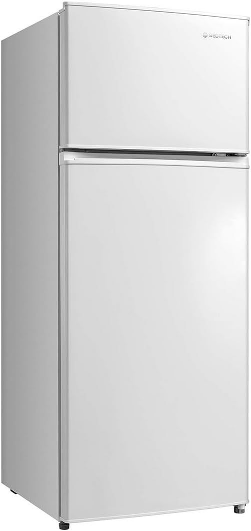 GEDTECH - Réfrigérateur congélateur haut - 217L, classe E, blanc - GE217DP