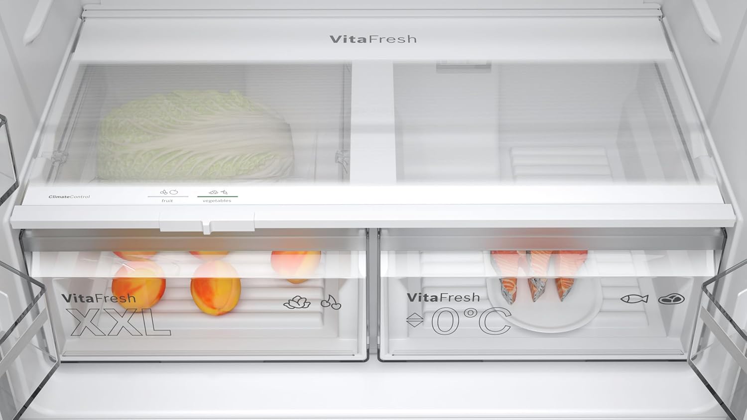 Bosch - Série 4 multi-portes, 605L, 183x91cm, inox, anti-traces KFN96VPEA