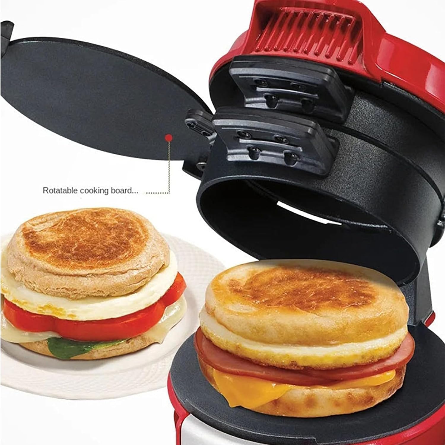 Presse à hamburger double - revêtement antiadhésif amovible - cuisson rapide 5min - facile à laver