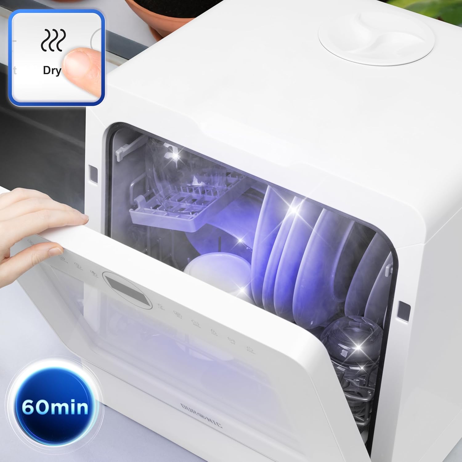 Duronic -compact, 950W, 7 programmes, séchage efficace