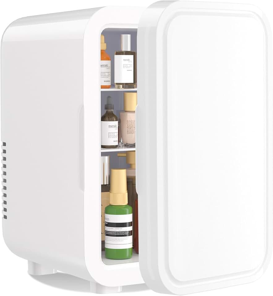 YASHE - mini réfrigérateur 6L - portable AC/DC, 8 canettes, blanc