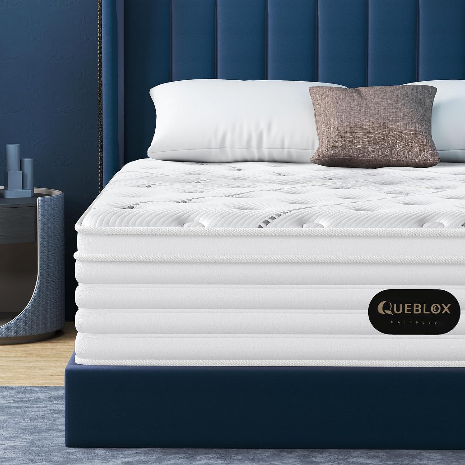 Matelas - 7 Zones Pocket Sprung - 140x200x28cm - fermeté moyenne, isolation mouvements