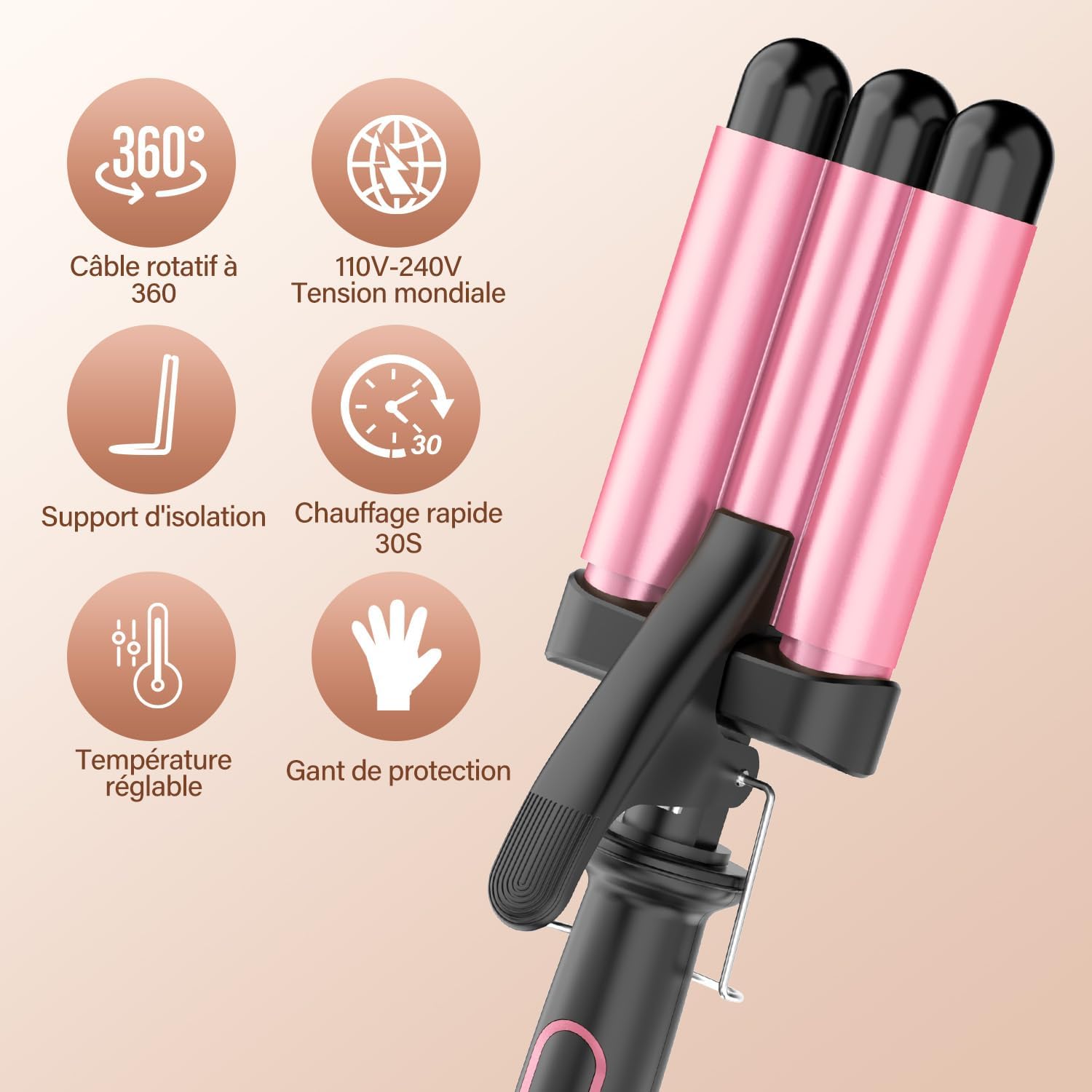 BESTOPE - Boucleur 3 Tête - 22mm - 2 températures, chauffe rapide