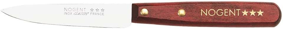Nogent - Couteau Office Classic Bois 9cm, lame lisse, merisier - 02000B