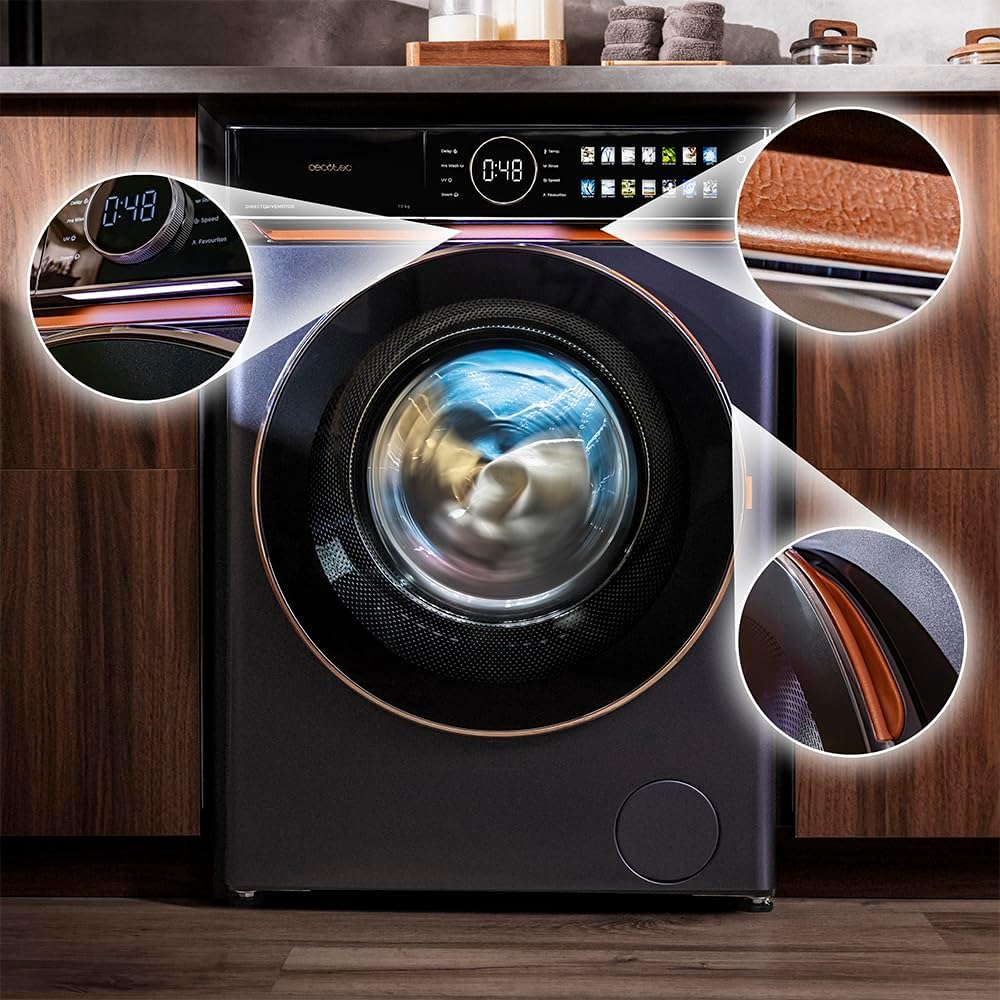 Cecotec - lave-linge série principale - dimensions compactes - grande capacité, programme rapide