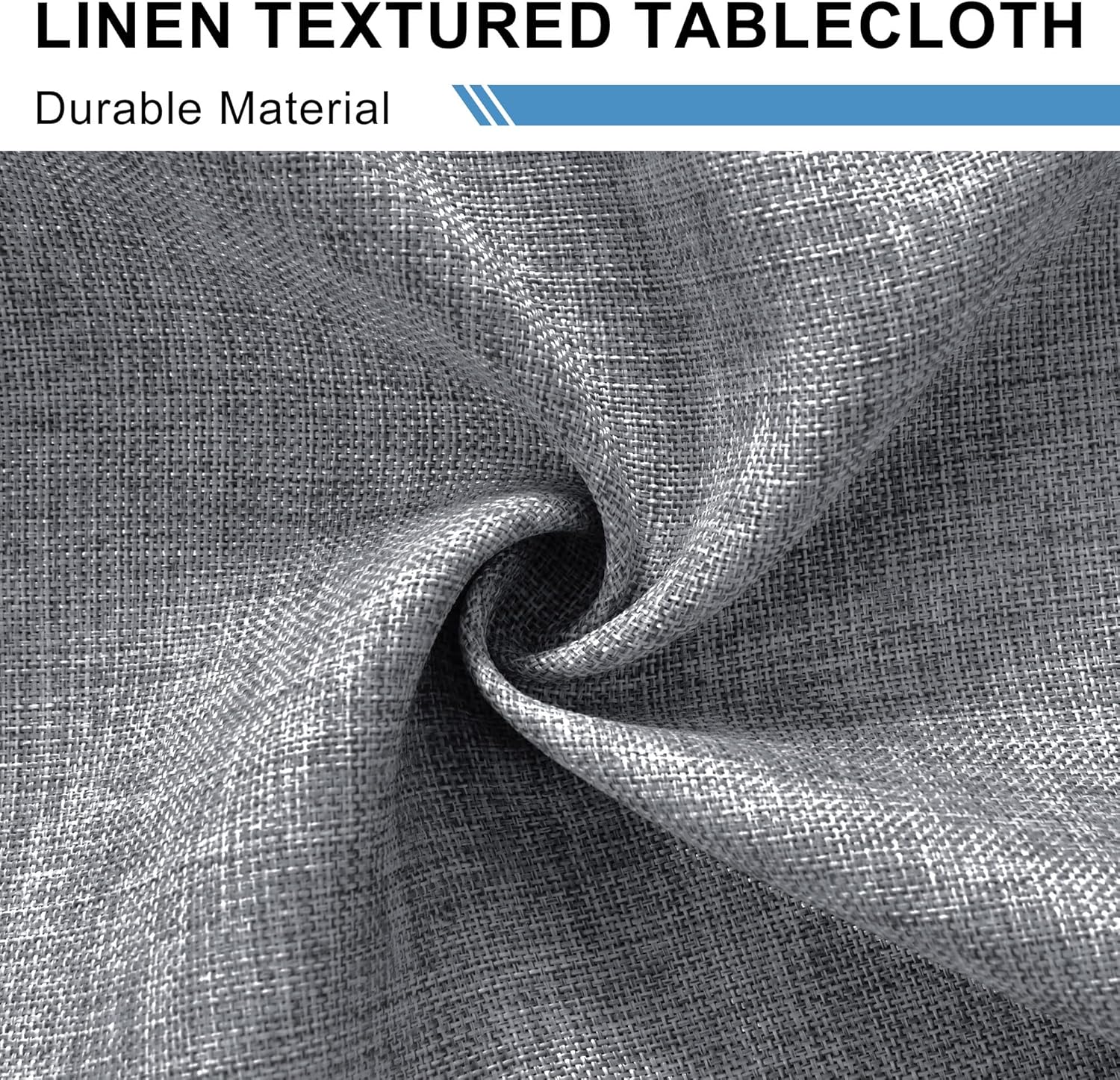 DWCN - nappe aspect lin - 135x135cm - lavable, imperméable, anti-tache, DWCN