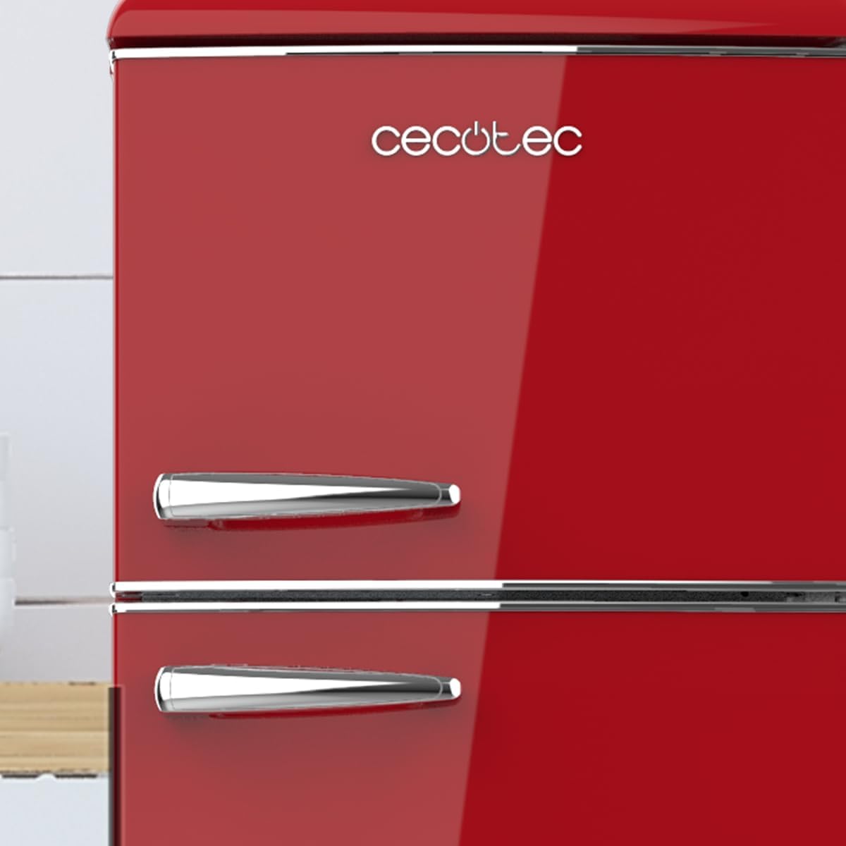 Cecotec - Bolero CoolMarket 2D Origin - 215L, 148x55cm, LED, design rétro