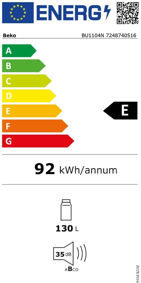 Beko - réfrigérateur encastrable (série BU) - dimensions compactes - froid statique BU1104N