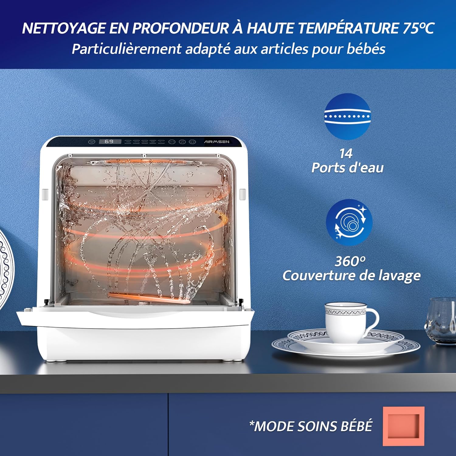 AIRMSEN - 5L, écran LED tactiles