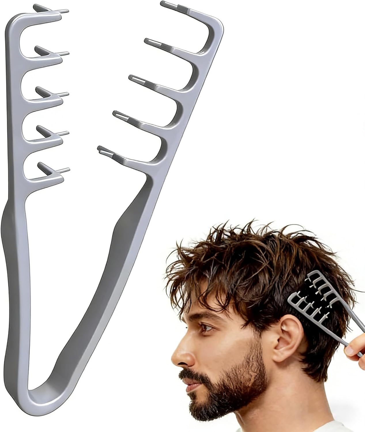 Peigne à texture homme - dents larges - pliable - volumisant et précis