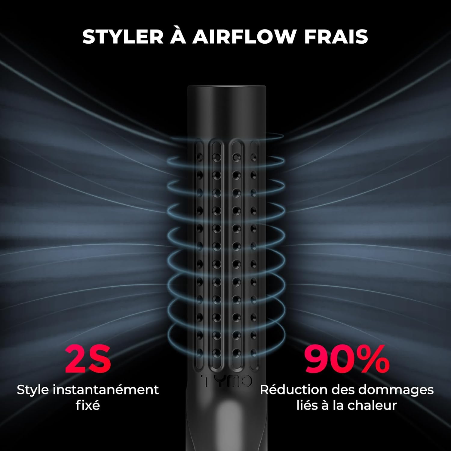 TYMO - Airflow série 32 mm - lisseur boucleur ionique, 5 températures