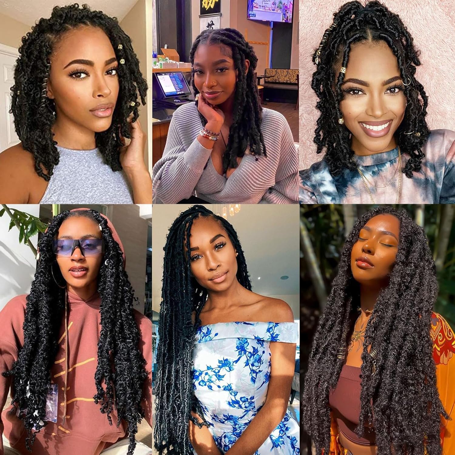Xtrend - cheveux afro torsadés pré-séparés - 30,5 cm - lot de 8 paquets, noir naturel - 1B#