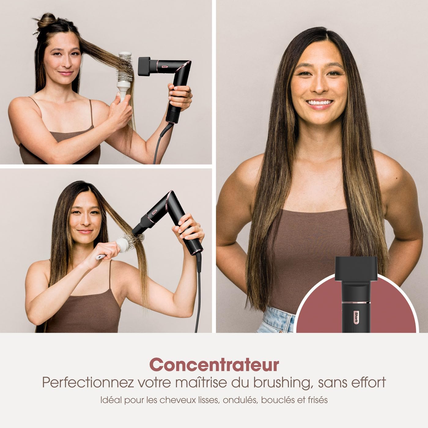 Shark - FlexStyle Air Styler - boucleurs auto-wrap, sèche-cheveux, pour tous types de cheveux