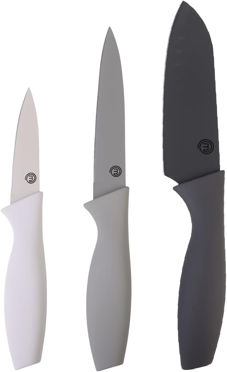 MasterChef - Set de couteaux 3 pièces - inox, manche ergonomique, antiadhésif