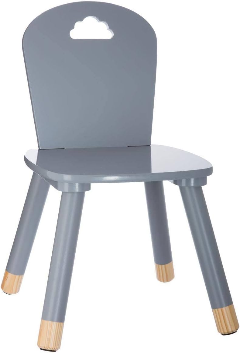 Atmosphera - Chaise Enfant Douceur Grise - compacte - assise confortable